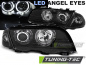 Preview: LED Angel Eyes Scheinwerfer für BMW 3er E46 98-01 schwarz Set