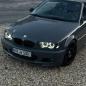 Preview: LED Angel Eyes Scheinwerfer passend für BMW 3er E46 Coupe / Cabrio 99-03 schwarz Set