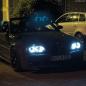 Preview: LED Angel Eyes Scheinwerfer passend für BMW 3er E46 Coupe / Cabrio 99-03 schwarz Set