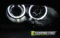 Preview: LED Angel Eyes Scheinwerfer passend für BMW 3er E46 Coupe / Cabrio 99-03 schwarz Set