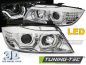 Preview: 3D LED Angel Eyes Scheinwerfer für BMW 3er E90/E91 05-08 chrom mit LED Blinker
