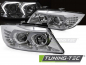 Preview: UPGRADE Design LED Angel Eyes Scheinwerfer Set für BMW 3er E90/E91 05-08 chrom mit LED Blinker