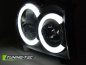 Preview: LED Angel Eyes Scheinwerfer für Jeep Grand Cherokee 05-08 schwarz LTI