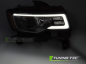Preview: LED Tagfahrlicht Design Scheinwerfer Set für Jeep Grand Cherokee WK2 16-21 schwarz