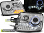Preview: LED Tagfahrlicht Design Scheinwerfer für Fiat Panda 03-12 chrom mit LED Blinker