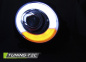 Preview: LED Tagfahrlicht Design Scheinwerfer für Mini Cooper R55/R56/R57 06-14 schwarz mit LED Blinker LTI