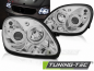 Preview: LED Angel Eyes Scheinwerfer passend für Mercedes Benz SLK R170 96-04 chrom