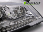 Preview: LED Tagfahrlicht Design Scheinwerfer für Mercedes Benz ML W164 09-11 Facelift chrom mit dynamischem LED Blinker
