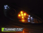 Preview: LED Angel Eyes Scheinwerfer für Peugeot 206 02-14 chrom mit LED Blinker