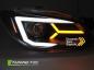Preview: LED Tagfahrlicht Design Scheinwerfer Set passend für Subaru Impreza 2 Facelift (GD/GG) 05-07 schwarz mit dyn. Blinker