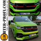 Preview: Kühlergrill mit Logohalter + Stoßstangenblenden für Volkswagen T6.1 ab 2019 Hochglanz schwarz