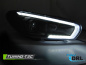 Preview: LED Tagfahrlicht Scheinwerfer für VW Scirocco III 08-14 Schwarz dynamisch