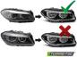 Preview: VOLL LED Angel Eyes Scheinwerfer Set für BMW 5er F10/F11 10-13 schwarz