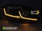 Preview: Voll-LED Upgrade Design Tagfahrlicht Scheinwerfer Set passend für VW Golf 7 12-17 schwarz / chrom mit dynamischem LED Blinker