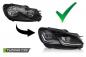 Preview: VOLL LED Upgrade Design Scheinwerfer Set passend für VW Golf 6 08-12 schwarz/chrom
