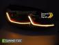 Preview: LED Tagfahrlicht Scheinwerfer Set für VW Golf 7 17-19 schwarz/rot/chrom mit dyn. Blinker