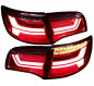 Preview: VOLL-LED Lightbar Design Rückleuchten für Audi A6 4F Avant (C6) 04-11 rot/klar dynamischer Blinker