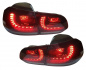 Preview: Voll LED Design Rückleuchten für VW Golf 6 (VI) 08-12 rot/rauch mit dynamischem Blinker