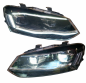 Preview: VOLL LED Upgrade Tagfahrlicht Scheinwerfer Set für VW Polo 6R / 6C 09-17 schwarz/chrom mit dyn. Blinker