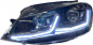 Preview: LED Tagfahrlicht Scheinwerfer für VW Golf 7 12-17 schwarz im Facelift Design mit dynamischem LED Blinker