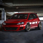 Preview: LED Tagfahrlicht Scheinwerfer für VW Golf 7 12-17 schwarz/rot im Facelift Design mit dynamischem LED Blinker