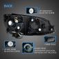 Preview: LED Tagfahrlicht Scheinwerfer für VW Golf 7 12-17 schwarz/rot im Facelift Design mit dynamischem LED Blinker