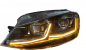 Preview: VOLL LED Tagfahrlicht Scheinwerfer für VW Golf 7 (VII) 12-17 schwarz mit dynamischem LED Blinker