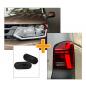 Preview: Sparpaket - VOLL LED Tagfahrlicht Scheinwerfer schwarz mit dynamischem LED Blinker und Begrüßungsfunktion + Voll LED Lightbar Design Rückleuchten rot/rauch mit dynamischen Blinker + LED Seitenblinker passend für VW T5 GP (Facelift) 10-15
