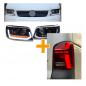 Preview: Sparpaket - Upgrade Design Voll LED "Specialized" Tagfahrlicht Scheinwerfer schwarz ohne Dynamik und ohne Welcome-Funktion! + Voll LED Lightbar Design Rückleuchten rot/rauch mit dynamischen Blinker + LED Seitenblinker für VW T5 GP (Facelift) 9-15
