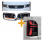 Preview: Sparpaket - Upgrade Design Voll LED "Specialized" Tagfahrlicht Scheinwerfer schwarz ohne Dynamik und ohne Welcome-Funktion! + Voll LED Lightbar Design Rückleuchten rot/rauch mit dynamischen Blinker + LED Seitenblinker für VW T5 GP (Facelift) 9-15
