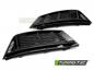 Preview: Upgrade "Plus" Nebelscheinwerferblenden / Lufteinlassblenden für Audi A4 B9 (8W) 15-19 Hochglanz schwarz in Wabendesign