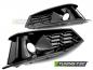 Preview: Upgrade "Plus" Nebelscheinwerferblenden / Lufteinlassblenden für Audi A4 B9 (8W) Facelift 20-24 Hochglanz schwarz in Wabendesign