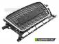 Preview: Upgrade Sportgrill / Kühlergrill passend für Audi Q5 8R Facelift 12-16 Hochglanz schwarz/Silber