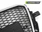 Preview: Upgrade Sportgrill / Kühlergrill passend für Audi Q5 8R Facelift 12-16 Hochglanz schwarz/Silber