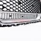 Preview: Upgrade "Plus" Sportgrill / Kühlergrill für Audi A3 8V 12-16 Hochglanz Schwarz / Chrom in Wabendesign