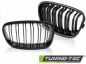 Preview: Upgrade Sportgrill Nieren für BMW 5er E60/E61 03-10 Hochglanz schwarz in Doppelsteg Design