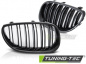 Preview: Upgrade Sportgrill Nieren für BMW 5er E60/E61 03-10 Hochglanz schwarz in Doppelsteg Design