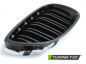 Preview: Upgrade Sportgrill Nieren für BMW 5er E60/E61 03-10 Hochglanz schwarz in Doppelsteg Design