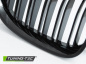Mobile Preview: Upgrade Sportgrill Nieren für BMW 5er E60/E61 03-10 Hochglanz schwarz in Doppelsteg Design