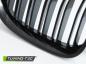 Preview: Upgrade Sportgrill Nieren für BMW 5er E60/E61 03-10 Hochglanz schwarz in Doppelsteg Design