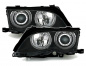 Preview: CCFL Angel Eyes Scheinwerfer für BMW 3er E46 Limo. / Touring 98-05 schwarz Set