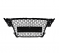 Preview: Upgrade Sportgrill / Kühlergrill für Audi A4 B8 (8K) 08-11 Hochglanz schwarz in Wabendesign