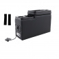 Preview: Black Edition Staufach Mittelkonsole Ablage für VW T4 90-03 mit RGB Farbwechsel-LED Beleuchtung, USB und Induktions-Ladestation