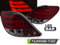 Preview: LED Lightbar Design Rückleuchten für Peugeot 207 06-09 rot/rauch