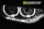 Preview: LED Tagfahrlicht Angel Eyes Scheinwerfer für BMW 3er F30/F31 11-15 schwarz