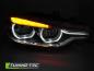 Preview: Voll LED Tagfahrlicht Angel Eyes Scheinwerfer für BMW 3er F30/F31 11-15 schwarz / chrom