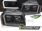 Preview: Upgrade Tagfahrlicht Design Scheinwerfer Set für Jeep Grand Cherokee 05-08 schwarz