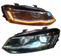 Preview: VOLL LED Upgrade Tagfahrlicht Scheinwerfer Set für VW Polo 6R / 6C 09-17 schwarz/chrom mit dyn. Blinker