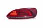 Preview: VOLL LED Lightbar Design Rückleuchten für VW Scirocco 3 (III) 08-14 rot mit dynamischen Blinker