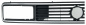 Preview: Upgrade Sportgrill / Kühlergrill mit Emblem-Aussparung für Volkswagen T3 (Eckige Scheinwerfer-Aussparung) 79-92 schwarz/chrom
